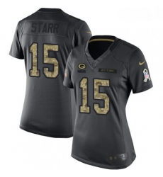 Womens Nike Green Bay Packers 15 Bart Starr Limited Black 2016 Salute to Service NFL Jersey Womens Nike Green Bay Packers 15 Bart Starr Limited Black 2016 Salute to Service NFL Jersey