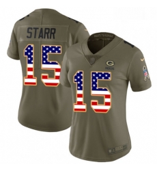 Womens Nike Green Bay Packers 15 Bart Starr Limited OliveUSA Flag 2017 Salute to Service NFL Jersey Womens Nike Green Bay Packers 15 Bart Starr Limited OliveUSA Flag 2017 Salute to Service NFL Jersey