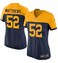 Womens Nike Green Bay Packers 52 Clay Matthews Limited Navy Blue Alternate NFL Jersey Womens Nike Green Bay Packers 52 Clay Matthews Limited Navy Blue Alternate NFL Jersey