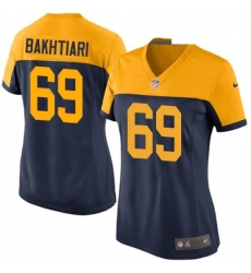 Womens Nike Green Bay Packers 69 David Bakhtiari Elite Navy Blue Alternate NFL Jersey Womens Nike Green Bay Packers 69 David Bakhtiari Elite Navy Blue Alternate NFL Jersey