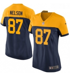 Womens Nike Green Bay Packers 87 Jordy Nelson Game Navy Blue Alternate NFL Jersey Womens Nike Green Bay Packers 87 Jordy Nelson Game Navy Blue Alternate NFL Jersey