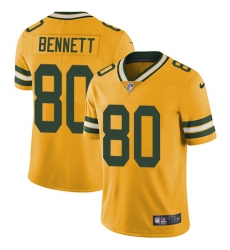 Nike Packers #80 Martellus Bennett Yellow Youth Stitched NFL Limited Rush Jersey Nike Packers #80 Martellus Bennett Yellow Youth Stitched NFL Limited Rush Jersey