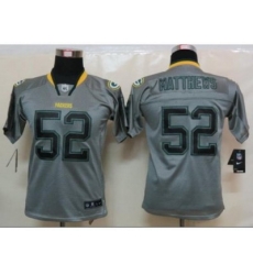 Nike Youth Green Bay Packers #52 matthews Grey Jerseys(Lights Out Elite) Nike Youth Green Bay Packers #52 matthews Grey Jerseys(Lights Out Elite)
