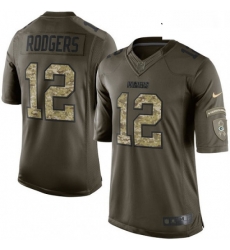 Youth Nike Green Bay Packers 12 Aaron Rodgers Elite Green Salute to Service NFL Jersey Youth Nike Green Bay Packers 12 Aaron Rodgers Elite Green Salute to Service NFL Jersey