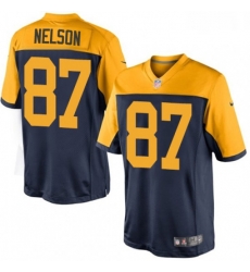 Youth Nike Green Bay Packers 87 Jordy Nelson Limited Navy Blue Alternate NFL Jersey Youth Nike Green Bay Packers 87 Jordy Nelson Limited Navy Blue Alternate NFL Jersey