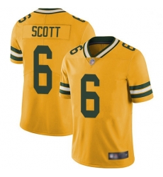 Youth Packers 6 JK Scott Yellow Stitched Football Limited Rush Jersey Youth Packers 6 JK Scott Yellow Stitched Football Limited Rush Jersey
