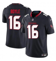 Men Houston Texans 16 Tim Boyle Navy 2024 Vapor F U S E Limited Stitched Jersey Men Houston Texans 16 Tim Boyle Navy 2024 Vapor F U S E Limited Stitched Jersey