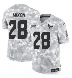 Men Houston Texans 28 Joe Mixon 2024 F U S E Arctic Camo Salute To Service Limited Stitched Football Jersey Men Houston Texans 28 Joe Mixon 2024 F U S E Arctic Camo Salute To Service Limited Stitched Football Jersey