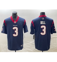 Men Houston Texans 3 Tank Dell Navy Vapor Untouchable Stitched Football Jersey Men Houston Texans 3 Tank Dell Navy Vapor Untouchable Stitched Football Jersey