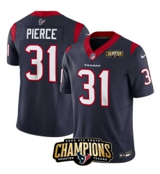 Men Houston Texans 31 Dameon Pierce Navy 2023 F U S E AFC South Champions Patch Vapor Untouchable Limited Stitched Football Jersey Men Houston Texans 31 Dameon Pierce Navy 2023 F U S E AFC South Champions Patch Vapor Untouchable Limited Stitched Football Jersey