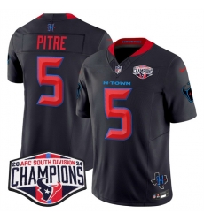 Men Houston Texans 5 Jalen Pitre Navy 2nd Alternate F U S E 2024 AFC South Division Champions Vapor Limited Stitched Football Jersey Men Houston Texans 5 Jalen Pitre Navy 2nd Alternate F U S E 2024 AFC South Division Champions Vapor Limited Stitched Football Jersey