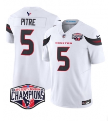 Men Houston Texans 5 Jalen Pitre White F U S E 2024 AFC South Division Champions Vapor Limited Stitched Football Jersey Men Houston Texans 5 Jalen Pitre White F U S E 2024 AFC South Division Champions Vapor Limited Stitched Football Jersey