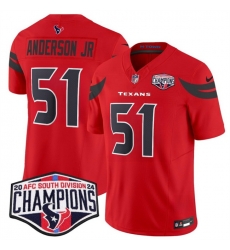 Men Houston Texans 51 Will Anderson Jr Red F U S E 2024 AFC South Division Champions Vapor Limited Stitched Football Jersey Men Houston Texans 51 Will Anderson Jr Red F U S E 2024 AFC South Division Champions Vapor Limited Stitched Football Jersey