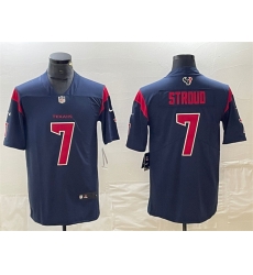 Men Houston Texans 7 C J Stroud Navy Color Rush Vapor Untouchable Stitched Football Jersey Men Houston Texans 7 C J Stroud Navy Color Rush Vapor Untouchable Stitched Football Jersey