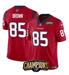 Men Houston Texans 85 Noah Brown Red 2023 F U S E AFC South Champions Patch Vapor Untouchable Limited Stitched Football Jersey Men Houston Texans 85 Noah Brown Red 2023 F U S E AFC South Champions Patch Vapor Untouchable Limited Stitched Football Jersey