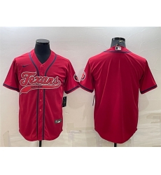 Men Houston Texans Blank Red With Patch Cool Base Stitched Baseball Jersey Men Houston Texans Blank Red With Patch Cool Base Stitched Baseball Jersey