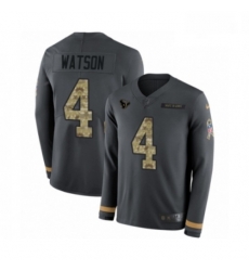 Men Nike Houston Texans 4 Deshaun Watson Limited Black Salute to Service Therma Long Sleeve NFL Jersey Men Nike Houston Texans 4 Deshaun Watson Limited Black Salute to Service Therma Long Sleeve NFL Jersey