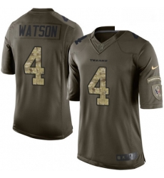 Men Nike Houston Texans 4 Deshaun Watson Limited Green Salute to Service NFL Jersey Men Nike Houston Texans 4 Deshaun Watson Limited Green Salute to Service NFL Jersey