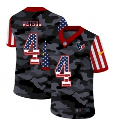 Nike Houston Texans 4 Deshaun Watson Camo 2020 USA Flag Salute To Service Limited Jersey Nike Houston Texans 4 Deshaun Watson Camo 2020 USA Flag Salute To Service Limited Jersey