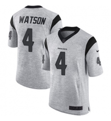 Nike Texans #4 Deshaun Watson Gray Mens Stitched NFL Limited Gridiron Gray II Jersey Nike Texans #4 Deshaun Watson Gray Mens Stitched NFL Limited Gridiron Gray II Jersey