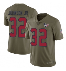 Texans 32 Lonnie Johnson Jr Olive Men Stitched Football Limited 2017 Salute To Service Jersey Texans 32 Lonnie Johnson Jr Olive Men Stitched Football Limited 2017 Salute To Service Jersey