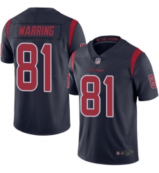 Texans 81 Kahale Warring Navy Blue Men Stitched Football Limited Rush Jersey Texans 81 Kahale Warring Navy Blue Men Stitched Football Limited Rush Jersey