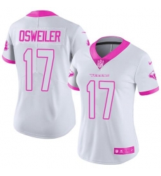 Nike Texans #17 Brock Osweiler White Pink Womens Stitched NFL Limited Rush Fashion Jersey Nike Texans #17 Brock Osweiler White Pink Womens Stitched NFL Limited Rush Fashion Jersey