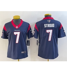 Women Houston Texans 7 C J Stroud Navy Vapor Untouchable Limited Stitched Jersey Women Houston Texans 7 C J Stroud Navy Vapor Untouchable Limited Stitched Jersey