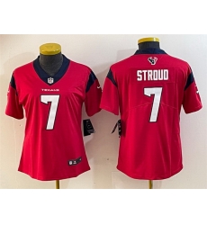 Women Houston Texans 7 C J Stroud Red Vapor Untouchable Limited Stitched Jersey Women Houston Texans 7 C J Stroud Red Vapor Untouchable Limited Stitched Jersey
