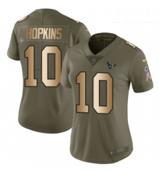 Womens Nike Houston Texans 10 DeAndre Hopkins Limited OliveGold 2017 Salute to Service NFL Jersey Womens Nike Houston Texans 10 DeAndre Hopkins Limited OliveGold 2017 Salute to Service NFL Jersey