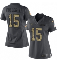Womens Nike Houston Texans 15 Will Fuller V Limited Black 2016 Salute to Service NFL Jersey Womens Nike Houston Texans 15 Will Fuller V Limited Black 2016 Salute to Service NFL Jersey