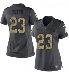 Womens Nike Houston Texans 23 Arian Foster Limited Black 2016 Salute to Service NFL Jersey Womens Nike Houston Texans 23 Arian Foster Limited Black 2016 Salute to Service NFL Jersey