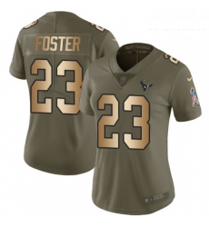 Womens Nike Houston Texans 23 Arian Foster Limited OliveGold 2017 Salute to Service NFL Jersey Womens Nike Houston Texans 23 Arian Foster Limited OliveGold 2017 Salute to Service NFL Jersey