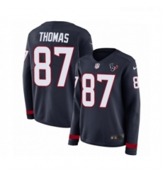 Womens Nike Houston Texans 87 Demaryius Thomas Limited Navy Blue Therma Long Sleeve NFL Jersey Womens Nike Houston Texans 87 Demaryius Thomas Limited Navy Blue Therma Long Sleeve NFL Jersey