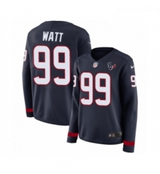 Womens Nike Houston Texans 99 JJ Watt Limited Navy Blue Therma Long Sleeve NFL Jersey Womens Nike Houston Texans 99 JJ Watt Limited Navy Blue Therma Long Sleeve NFL Jersey