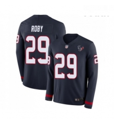 Youth Houston Texans 29 Bradley Roby Limited Navy Blue Therma Long Sleeve Football Jersey Youth Houston Texans 29 Bradley Roby Limited Navy Blue Therma Long Sleeve Football Jersey