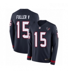 Youth Nike Houston Texans 15 Will Fuller V Limited Navy Blue Therma Long Sleeve NFL Jersey Youth Nike Houston Texans 15 Will Fuller V Limited Navy Blue Therma Long Sleeve NFL Jersey