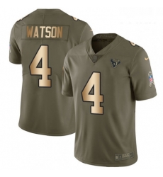 Youth Nike Houston Texans 4 Deshaun Watson Limited OliveGold 2017 Salute to Service NFL Jersey Youth Nike Houston Texans 4 Deshaun Watson Limited OliveGold 2017 Salute to Service NFL Jersey