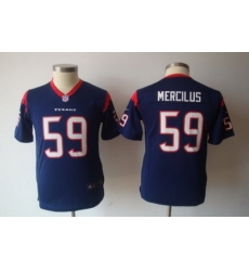 Youth Nike Houston Texans 59# Whitney Mercilus NFL Blue Jersey Youth Nike Houston Texans 59# Whitney Mercilus NFL Blue Jersey