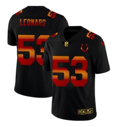 Indianapolis Colts 53 Darius Leonard Men Black Nike Red Orange Stripe Vapor Limited NFL Jersey Indianapolis Colts 53 Darius Leonard Men Black Nike Red Orange Stripe Vapor Limited NFL Jersey