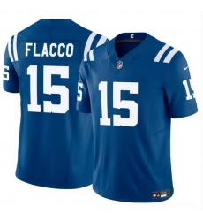 Men Indianapolis Colts 15 Joe Flacco Blue 2024 F U S E Vapor Limited Stitched Football Jersey Men Indianapolis Colts 15 Joe Flacco Blue 2024 F U S E Vapor Limited Stitched Football Jersey