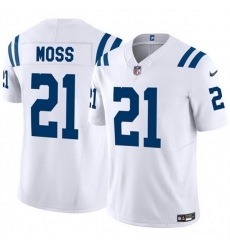 Men Indianapolis Colts 21 Zack Moss White 2023 F U S E Vapor Untouchable Limited Stitched Football Jersey Men Indianapolis Colts 21 Zack Moss White 2023 F U S E Vapor Untouchable Limited Stitched Football Jersey