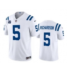 Men Indianapolis Colts 5 Anthony Richardson White 2024 F U S E With 2 Star C Patch Vapor Limited Stitched Football Jersey Men Indianapolis Colts 5 Anthony Richardson White 2024 F U S E With 2 Star C Patch Vapor Limited Stitched Football Jersey