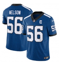 Men Indianapolis Colts 56 Quenton Nelson Royal 2023 F U S E Indiana Nights Limited Stitched Football Jersey Men Indianapolis Colts 56 Quenton Nelson Royal 2023 F U S E Indiana Nights Limited Stitched Football Jersey