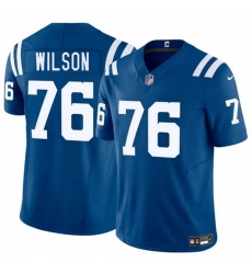 Men Indianapolis Colts 76 Jack Wilson Blue 2025 F U S E Vapor Limited Stitched Football Jersey Men Indianapolis Colts 76 Jack Wilson Blue 2025 F U S E Vapor Limited Stitched Football Jersey