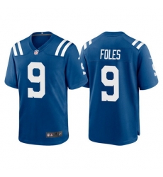 Men Indianapolis Colts 9 Nick Foles Royal Stitched Game Jerseyy Men Indianapolis Colts 9 Nick Foles Royal Stitched Game Jerseyy