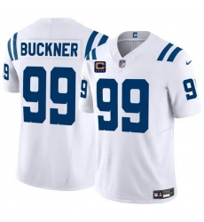 Men Indianapolis Colts 99 DeForest Buckner White 2024 F U S E With 4 Star C Patch Vapor Limited Stitched Football Jersey Men Indianapolis Colts 99 DeForest Buckner White 2024 F U S E With 4 Star C Patch Vapor Limited Stitched Football Jersey