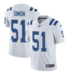 Men Nike Colts #51 John Simon White Stitched NFL Vapor Untouchable Limited Jersey Men Nike Colts #51 John Simon White Stitched NFL Vapor Untouchable Limited Jersey
