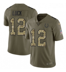 Men Nike Indianapolis Colts 12 Andrew Luck Limited OliveCamo 2017 Salute to Service NFL Jersey Men Nike Indianapolis Colts 12 Andrew Luck Limited OliveCamo 2017 Salute to Service NFL Jersey