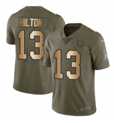 Men Nike Indianapolis Colts 13 TY Hilton Limited OliveGold 2017 Salute to Service NFL Jersey Men Nike Indianapolis Colts 13 TY Hilton Limited OliveGold 2017 Salute to Service NFL Jersey